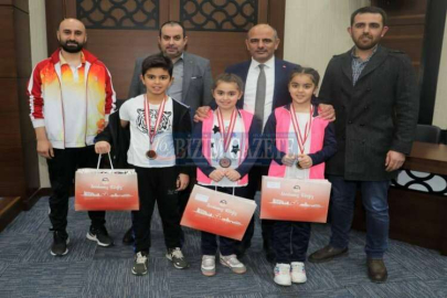 Körfezli şampiyonlardan Başkan Söğüt’e ziyaret