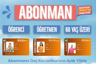 Abonman indirimli kart uygulaması devreye girdi