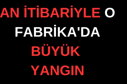 FABRİKA'DA BÜYÜK YANGIN