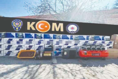 MİLYONLARCA MAKARON ELE GEÇİRİLDİ