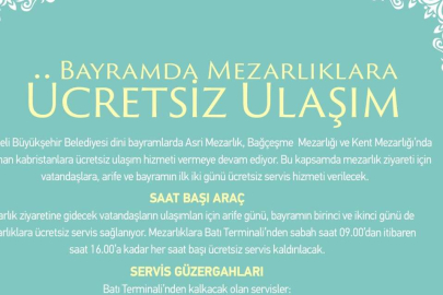 Bayramda mezarlıklara ücretsiz ulaşım