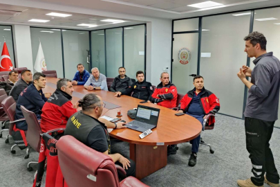 İtfaiyeden personeline olay yeri eğitimi