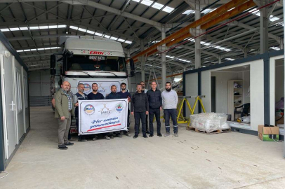 KONTEYNERLER DEPREM BÖLGESİNE GÖNDERİLDİ