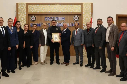 Edirneli muhtarlardan Erzurum'da vefa ziyareti