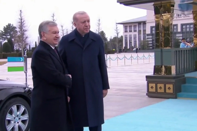 Özbekistan Cumhurbaşkanı Mirziyoyev Beştepe'de