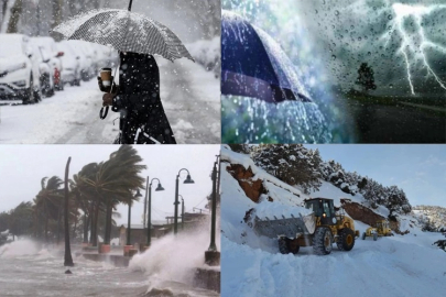 Meteoroloji'den kuvvetli yağış, kuvvetli rüzgar, fırtına, kar uyarısı