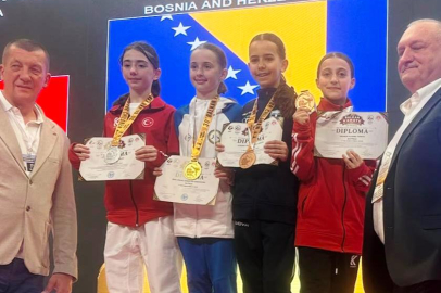 Körfezli Hiranur Yıldırım karatede Balkan üçüncüsü oldu